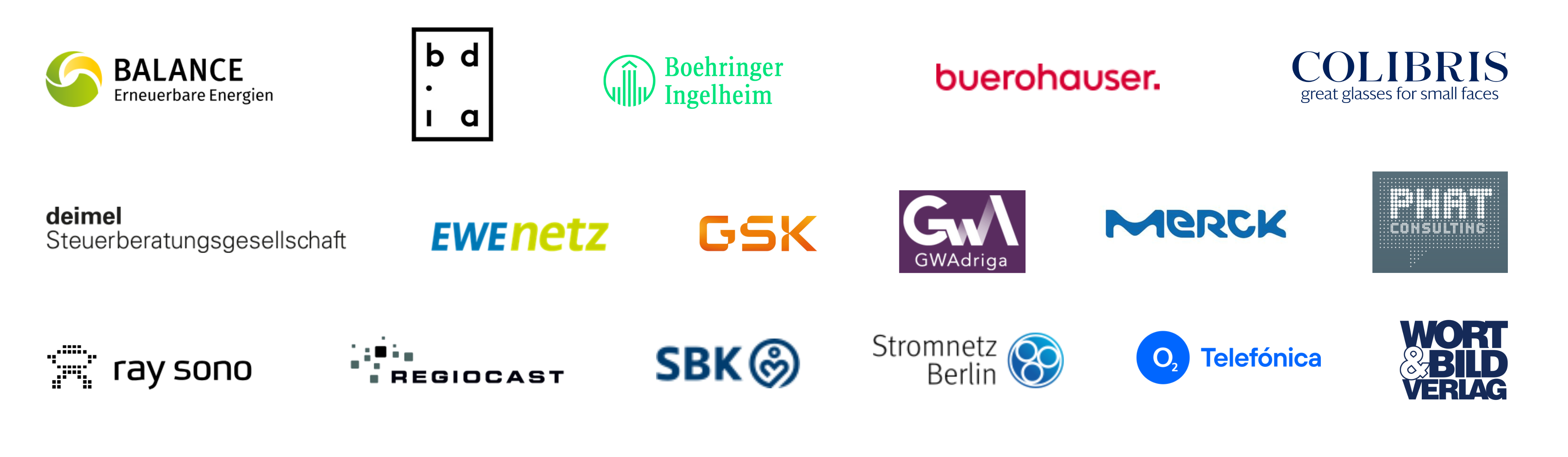 Logos für Startseite Institut Eine Auswahl unserer Kunden
